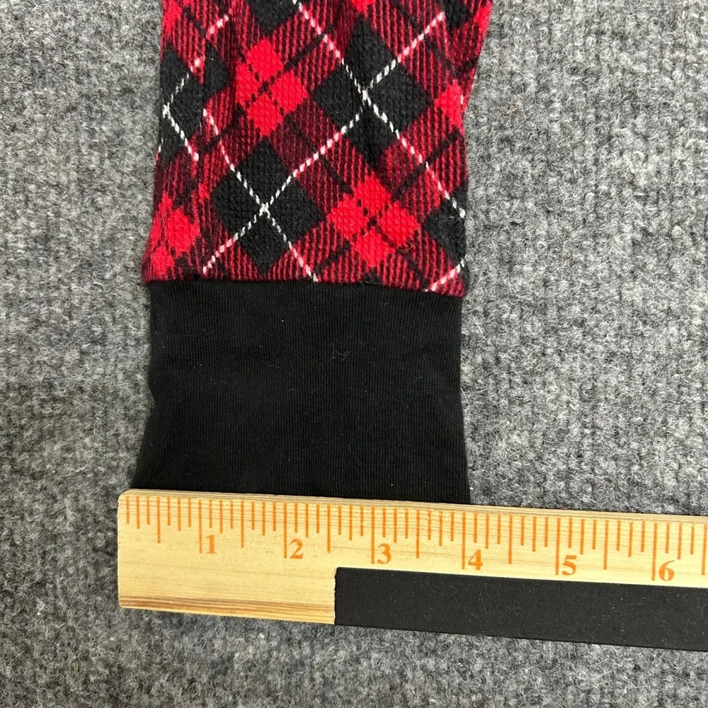 Victoria's Secret Pajama Leggings Womens Size S Red Black Argyle Plaid Lounge